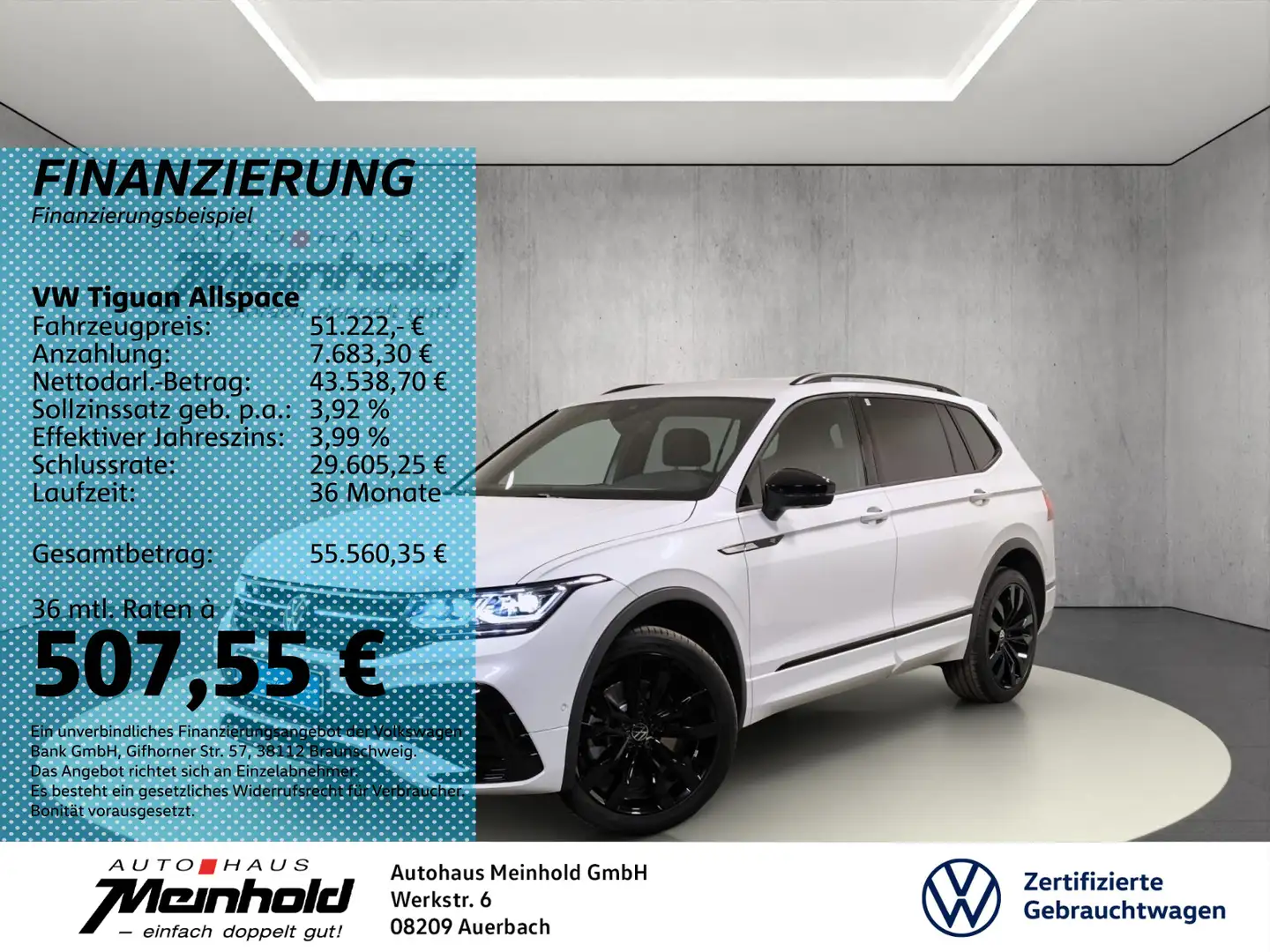 Volkswagen Tiguan Allspace 2.0 TDI DSG 4M R-Line Black Styl Weiß - 1