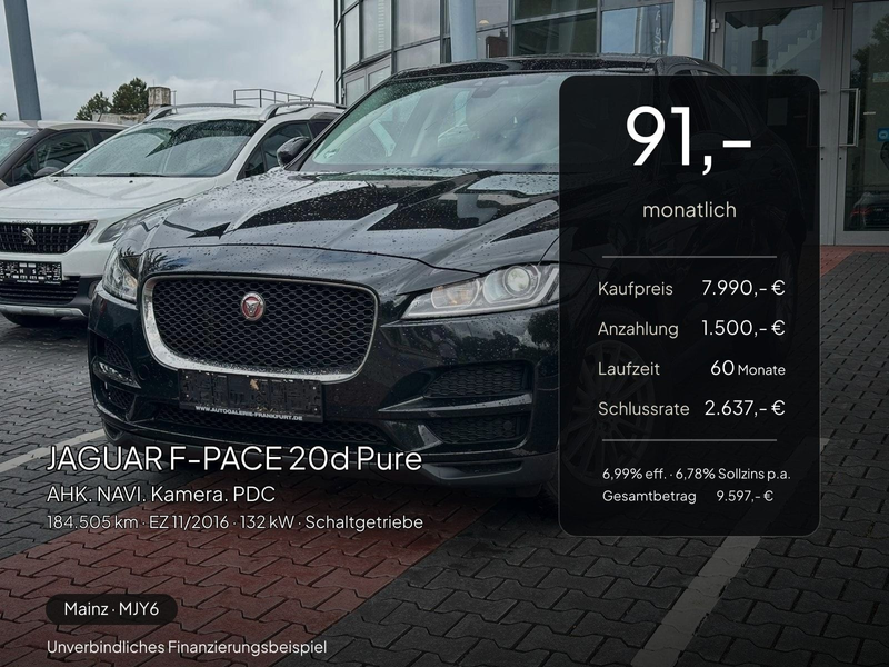 Jaguar F-Pace F-PACE 20d Pure AHK. NAVI. Kamera. PDC — photo 2