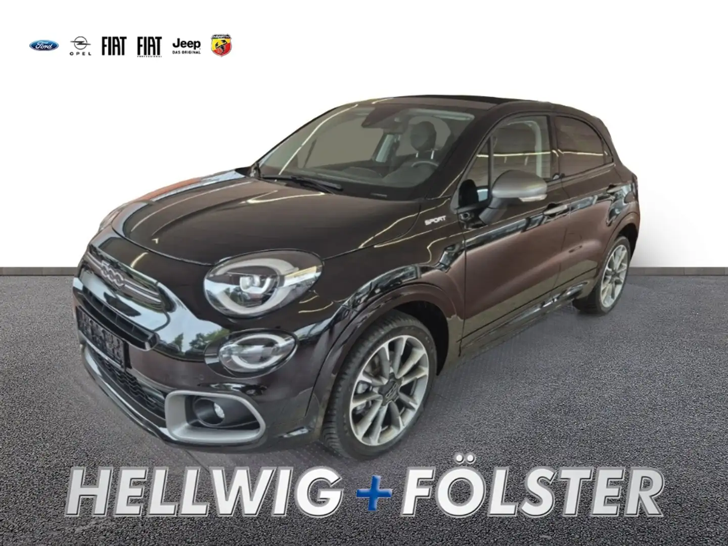 Fiat 500X Dolcevita Sport 1.5 GSE Faltdach Leder Schwarz - 1