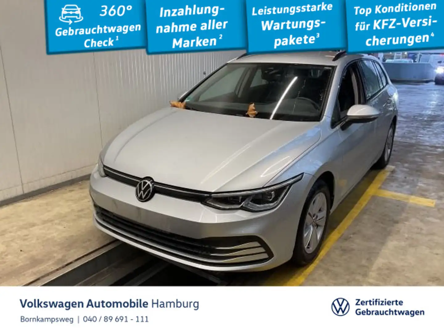 Volkswagen Golf Variant Golf VIII Variant 1.5 eTSI Life DSG ACC Navi LED Silber - 1