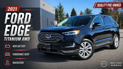 Black 2021 Ford Edge SUV / Crossover All-Wheel Drive 8-Speed Automatic