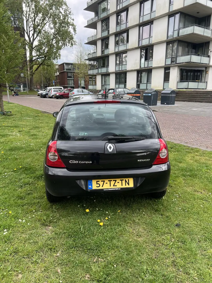 Renault Clio 1.2 Campus 2007 Zwart Zwart - 2