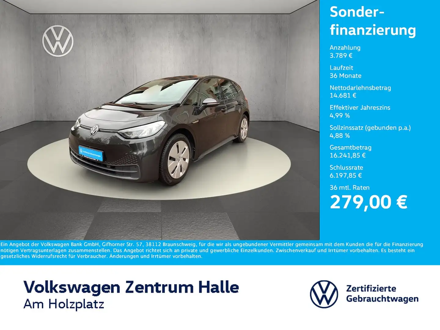Volkswagen ID.3 Pro Performance 150 kW Grau - 1