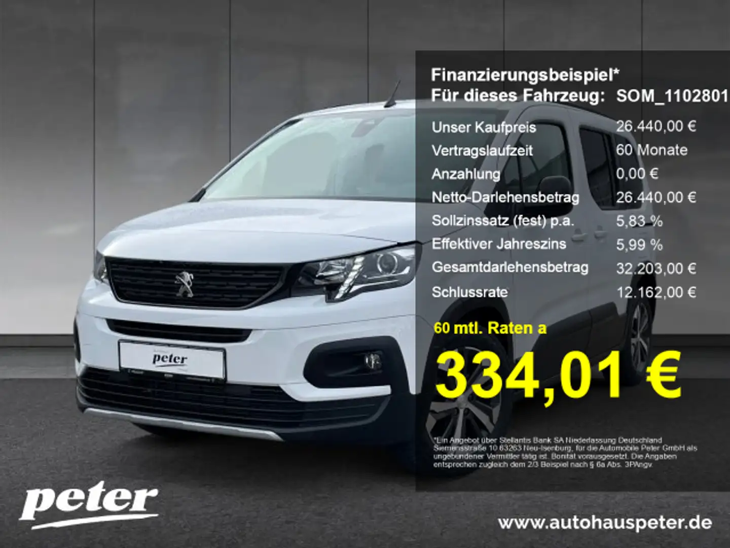 Peugeot Rifter e-Rifter 136PS GT L1 +SHZ+11KW OBC+Navi Wit - 1