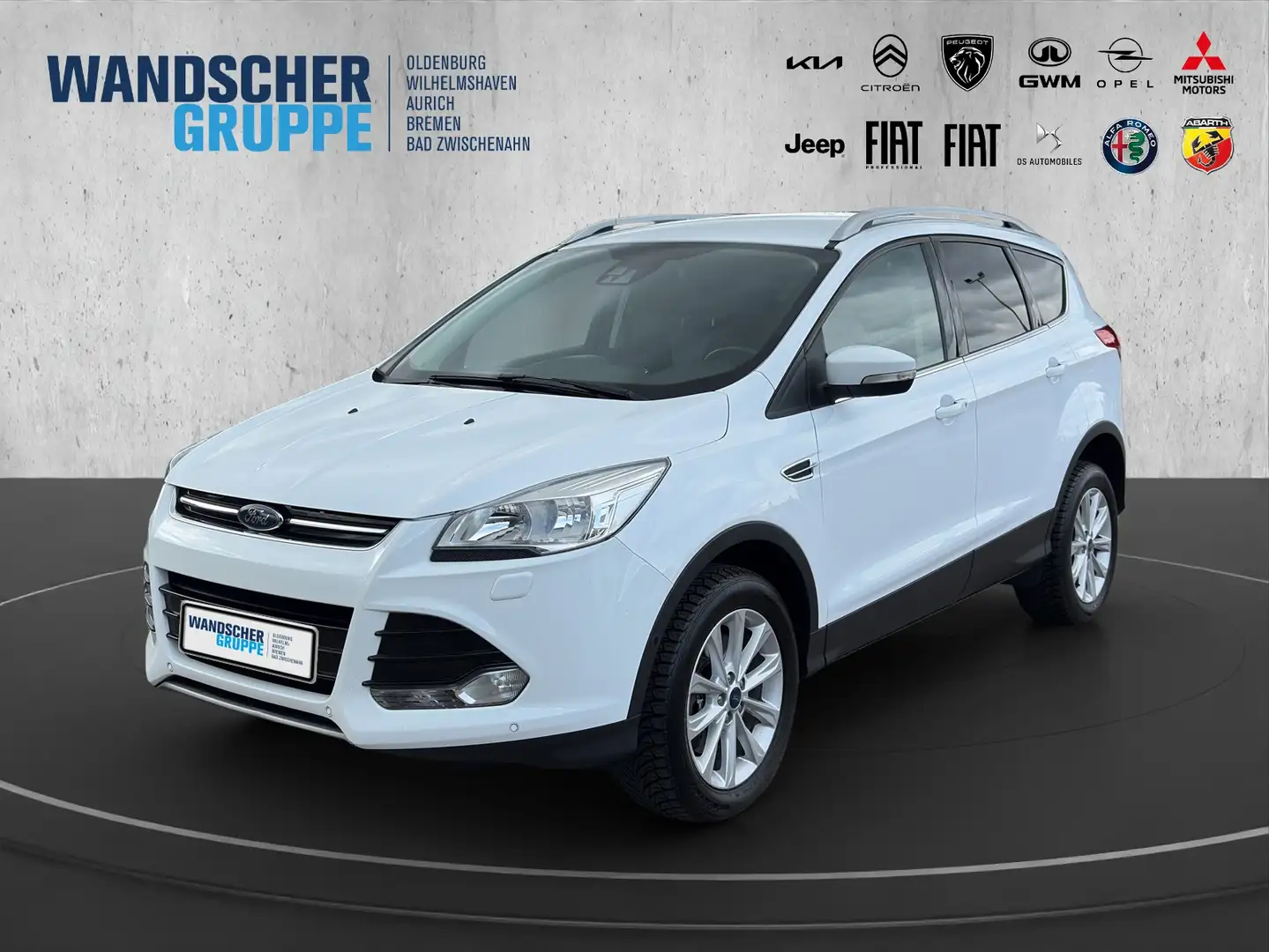 Ford Kuga 2.0 TDCi Titanium Kam.+KeyLess+Navi+SHZ+LM Weiß - 1