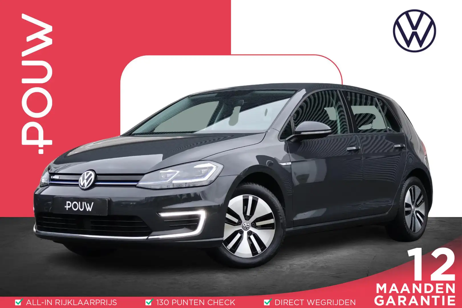 Volkswagen e-Golf 136pk E-DITION 2020 36kW | SoH 94% | Navigatie | A Grijs - 1