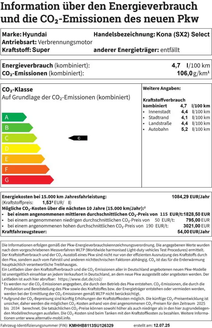 Hyundai KONA Kona (SX2) Select Hybrid 129PS Automatik Grijs - 1