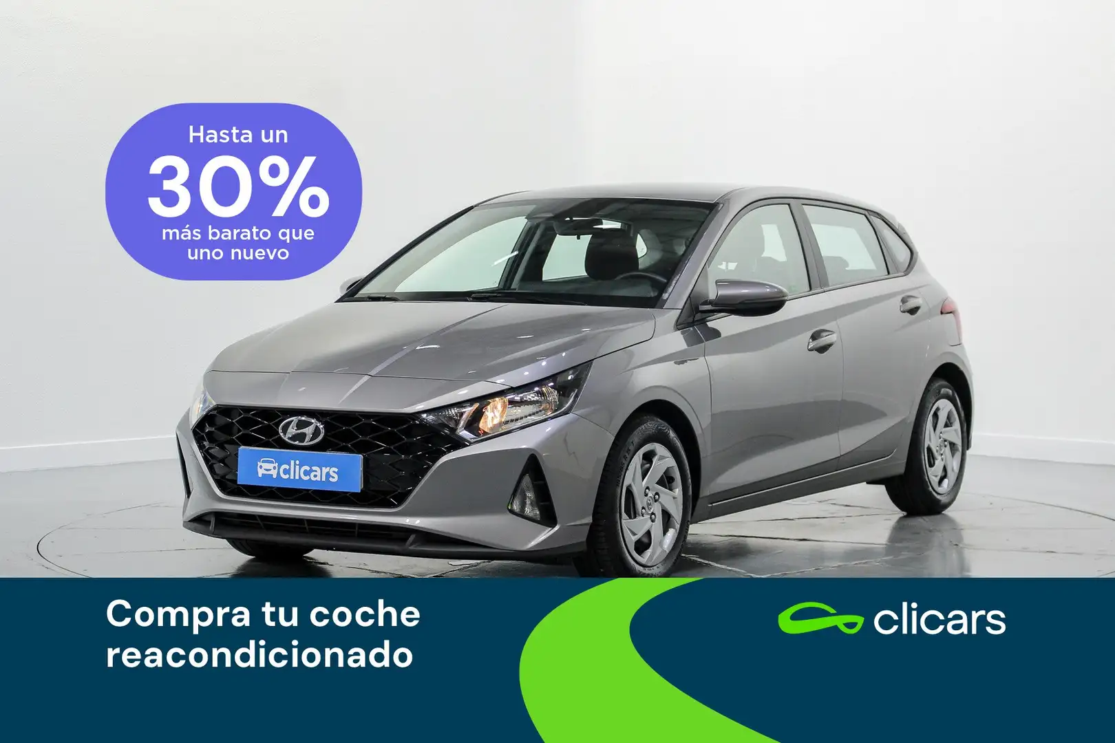 Hyundai i20 1.0 TGDI Klass 100 Gris - 1