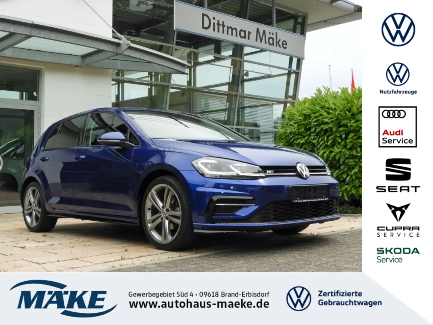 Volkswagen Golf R-line 1.0 TSI LED ALU 18'' NAV PDC KEYLESS Blau - 1