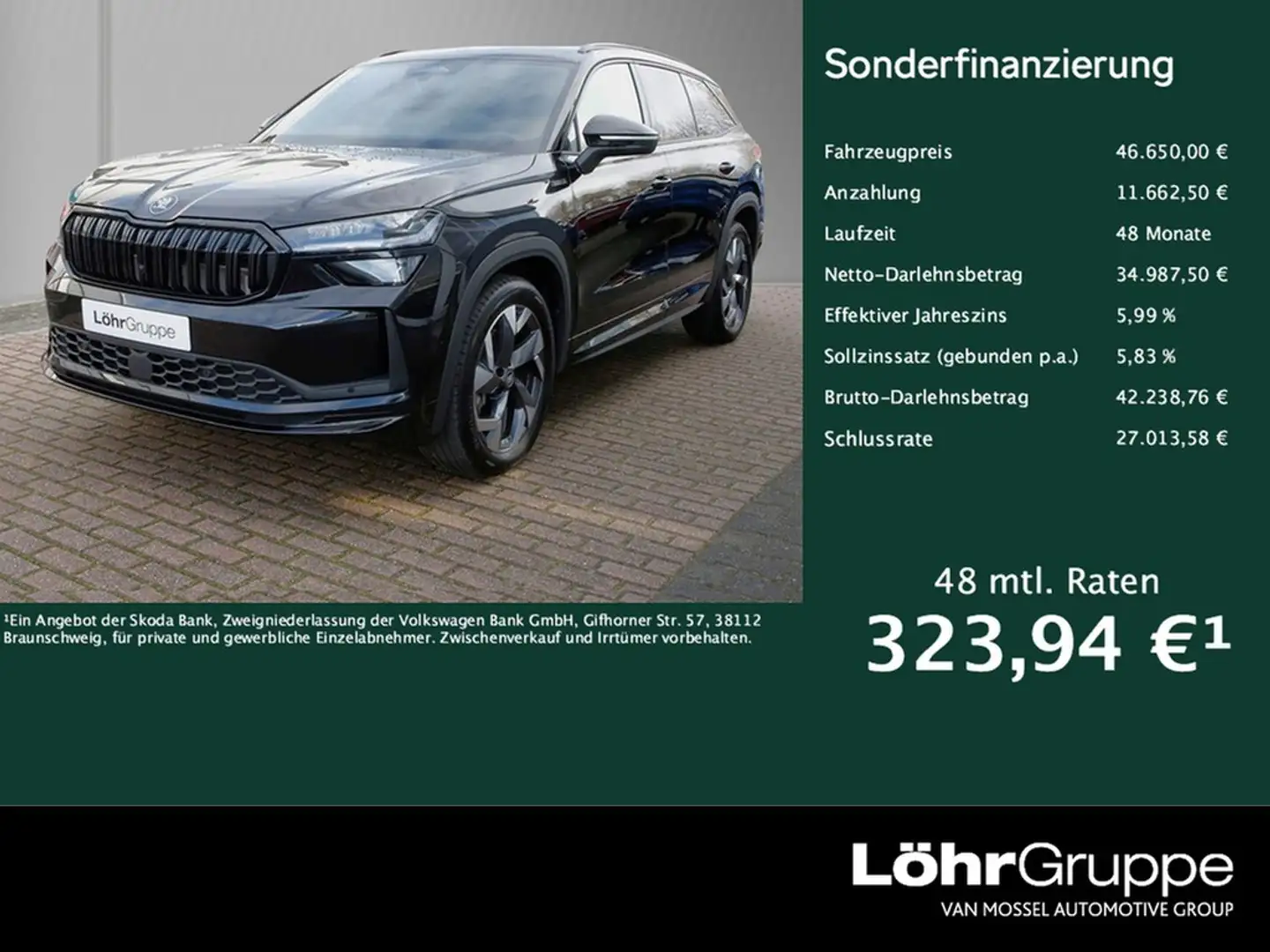 Skoda Kodiaq 2.0 TDI Sportline 7 SITZER|PANO|CANTON|VOLL Schwarz - 1