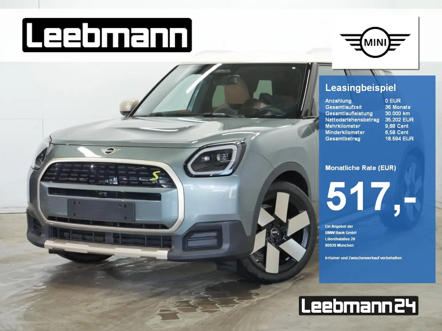 MINI Cooper SE Countryman Favoured XL GARANTIE-03/29 Verde - 1