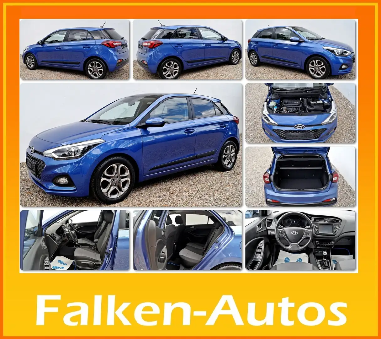 Hyundai i20 1.0 T-GDI STYLE+EXTRAS+1. HAND *AUCH MIT GARANTIE* Bleu - 1