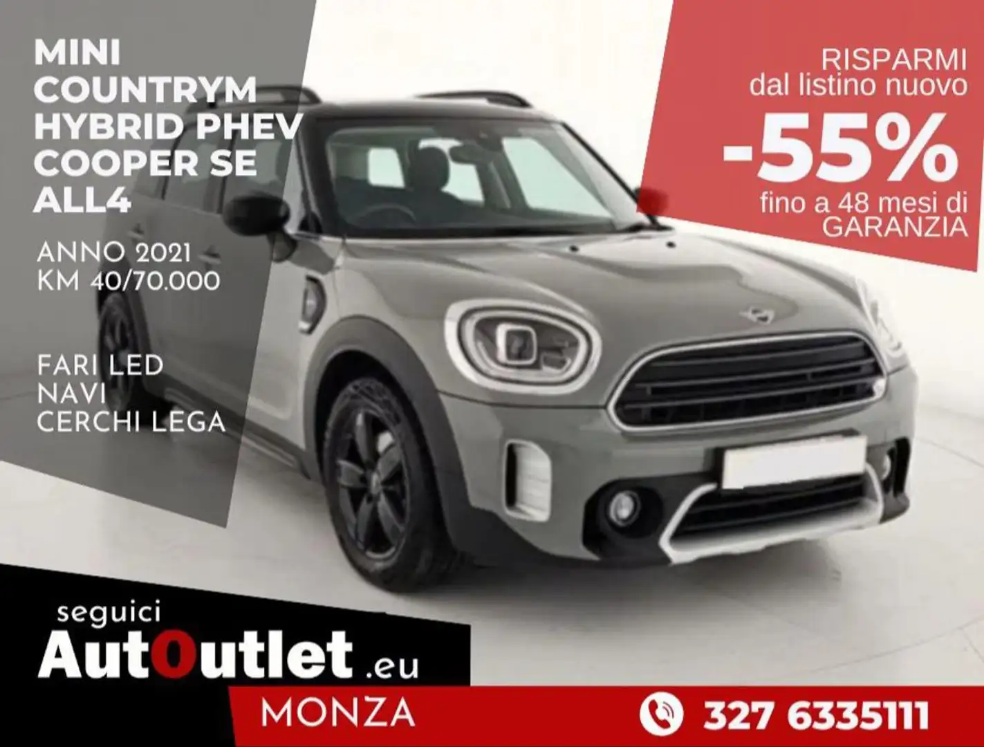 MINI Cooper SE Countryman 1.5 ALL4 Automatica Grijs - 1