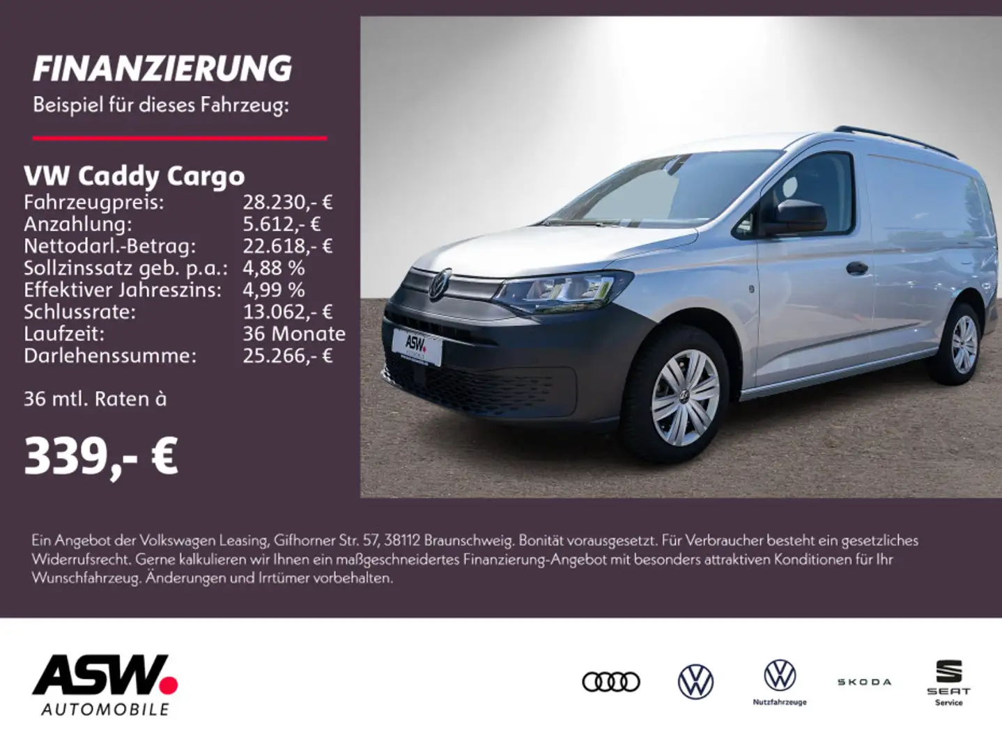 Volkswagen Caddy Maxi 2.0 TDI NAVI SHZ PDC DAB+ Silber - 1