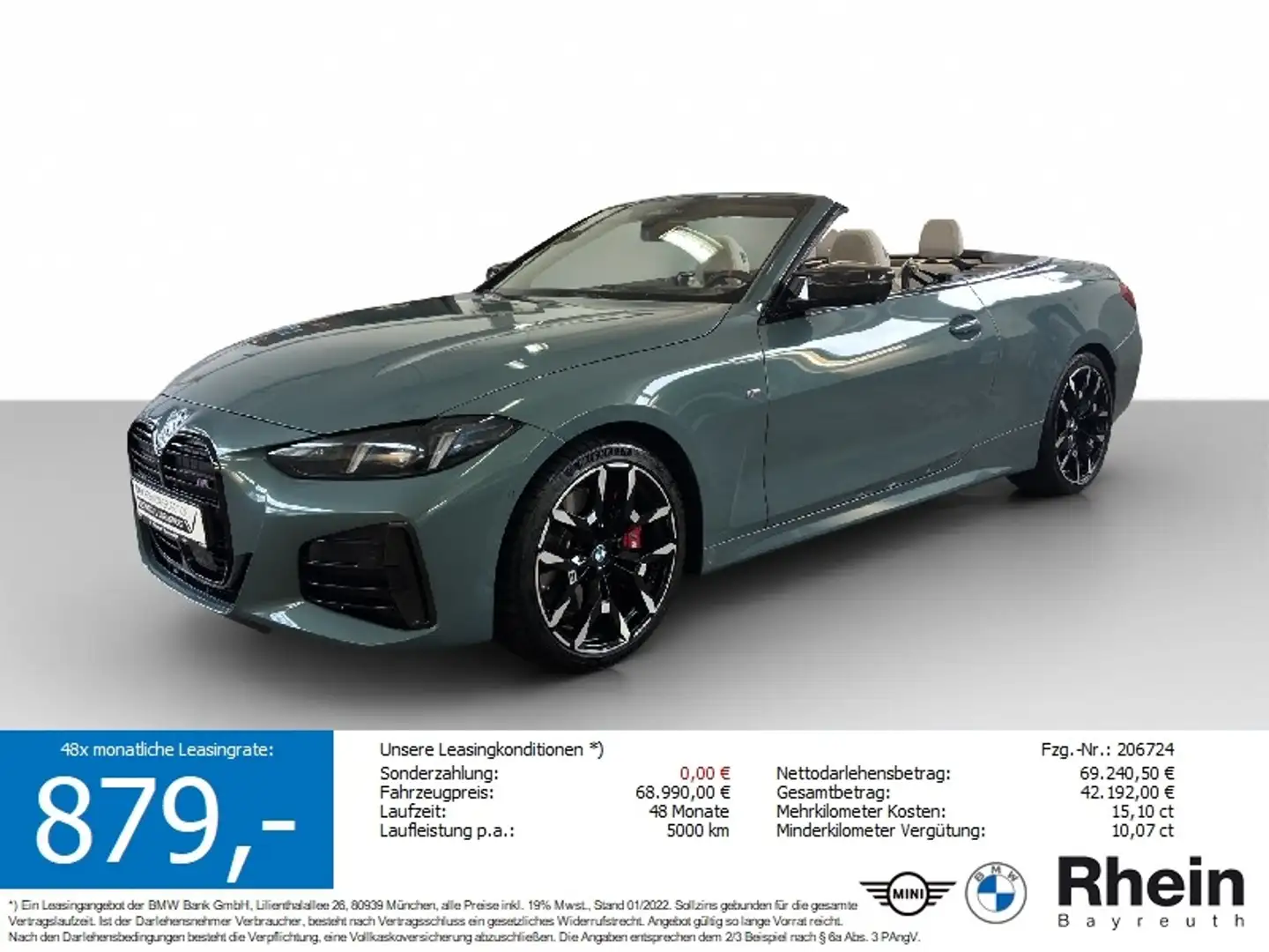 BMW 440 Mi xDrive Cabrio AdapLED Standheizung ACC AdapLED Grün - 1