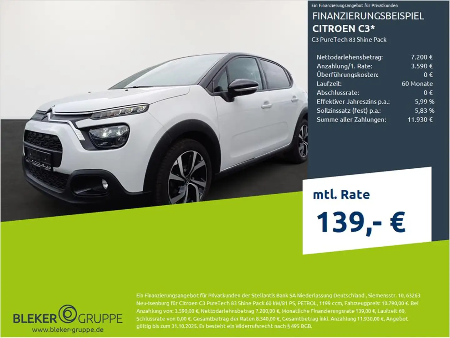 Citroen C3 PureTech 83 Shine Pack Wit - 1