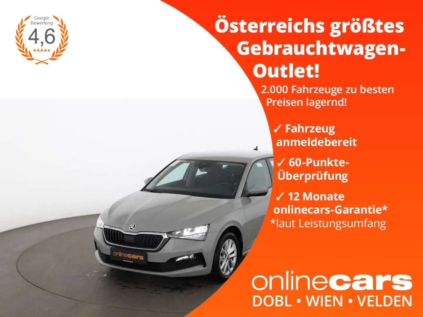 Skoda Scala 1.0 TSI Ambition Aut LED RADAR NAVI ASSIST Grigio - 1