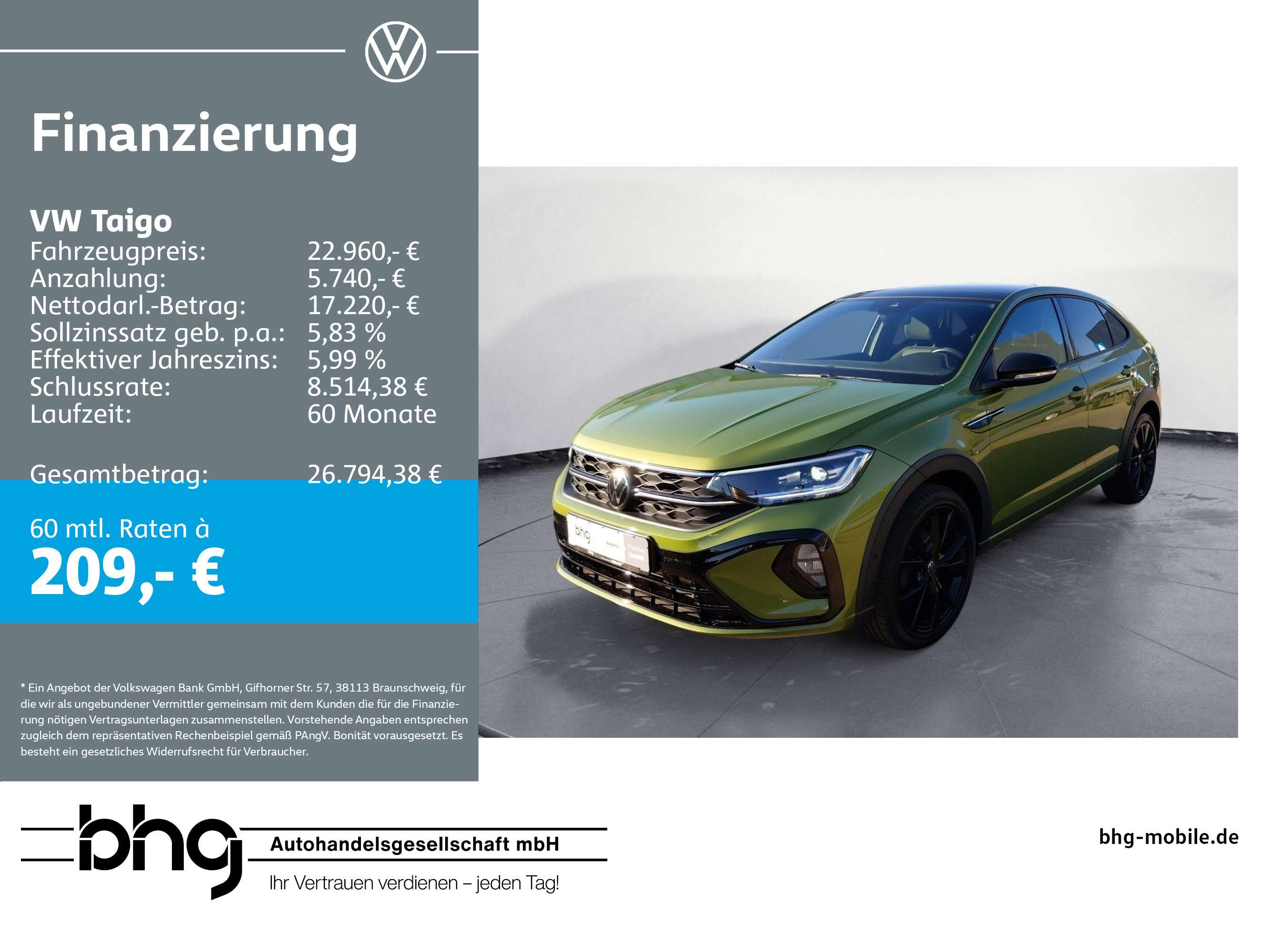 2022 Volkswagen Taigo