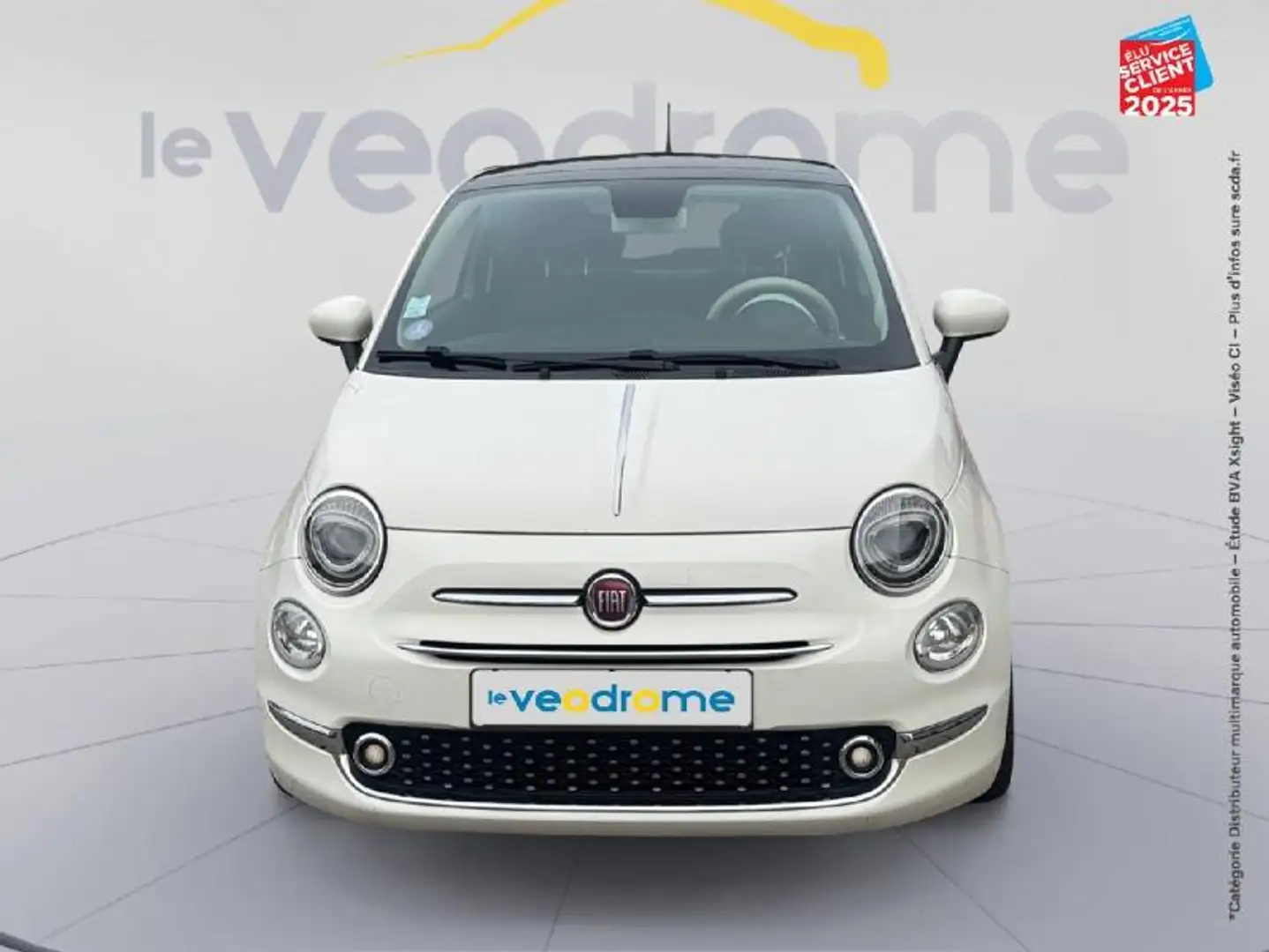 Fiat 500 0.9 8v TwinAir 85ch S/S Club Tpano Sieges cuir GPS Blanc - 2