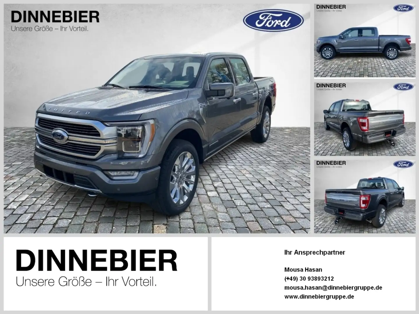 Ford F 150 F-150 Limited 3.5 *LaunchEdition*AHK*Pano*360* Szary - 1