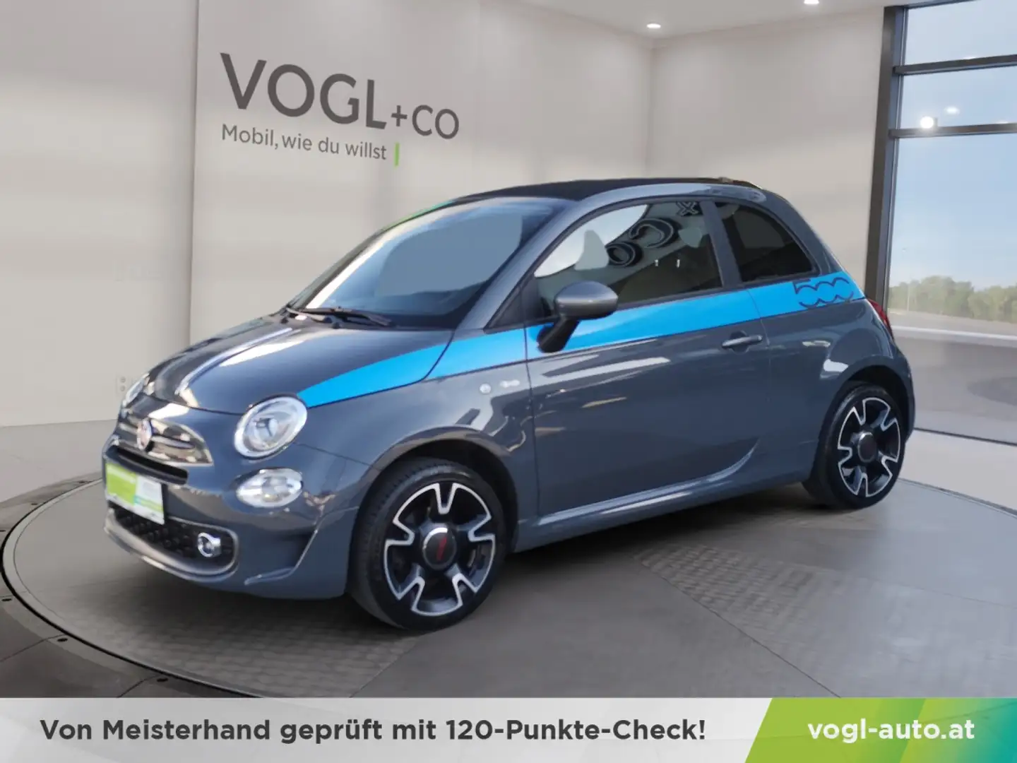Fiat 500C 1,2 Fire 70 500S Dualogic Aut. Grau - 1