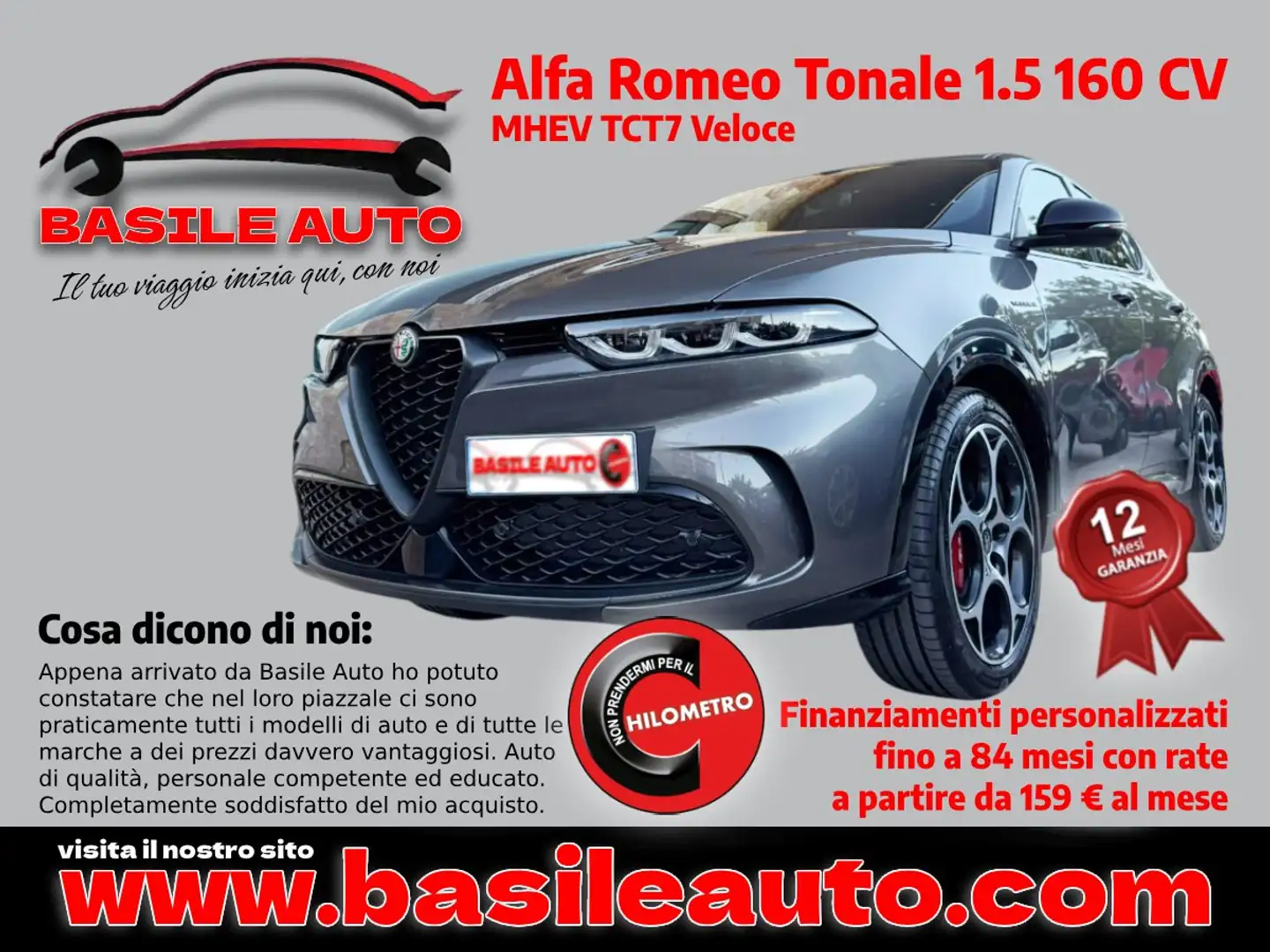 Alfa Romeo Tonale Tonale 1.5 hybrid Veloce 160cv tct7 Grau - 1