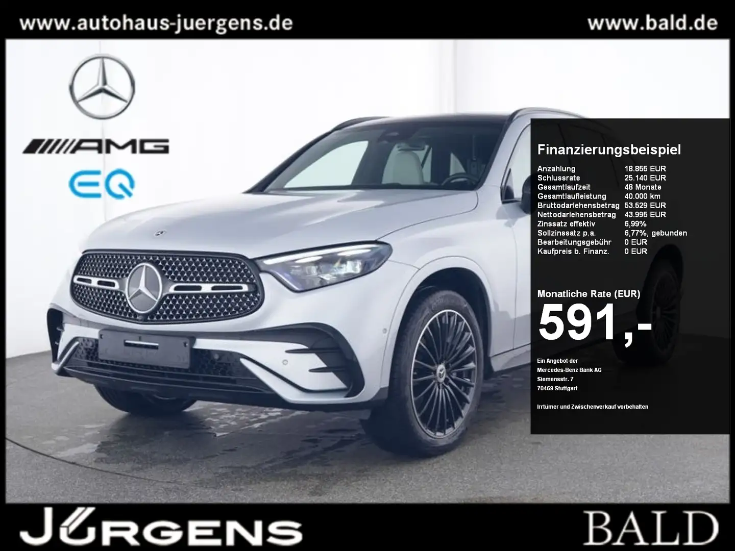 Mercedes-Benz GLC 300 de 4MATIC +AMG+MBUX+Pano+Navi+AHK+Night - 1