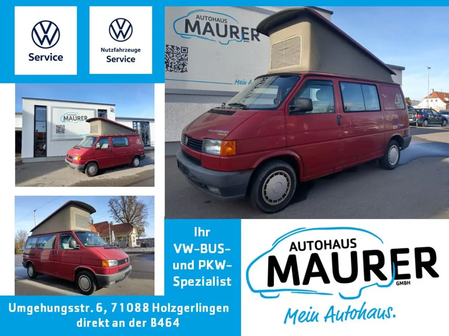 Volkswagen T4 California Coach 2,4d Westfalia Standheizung Rouge - 1