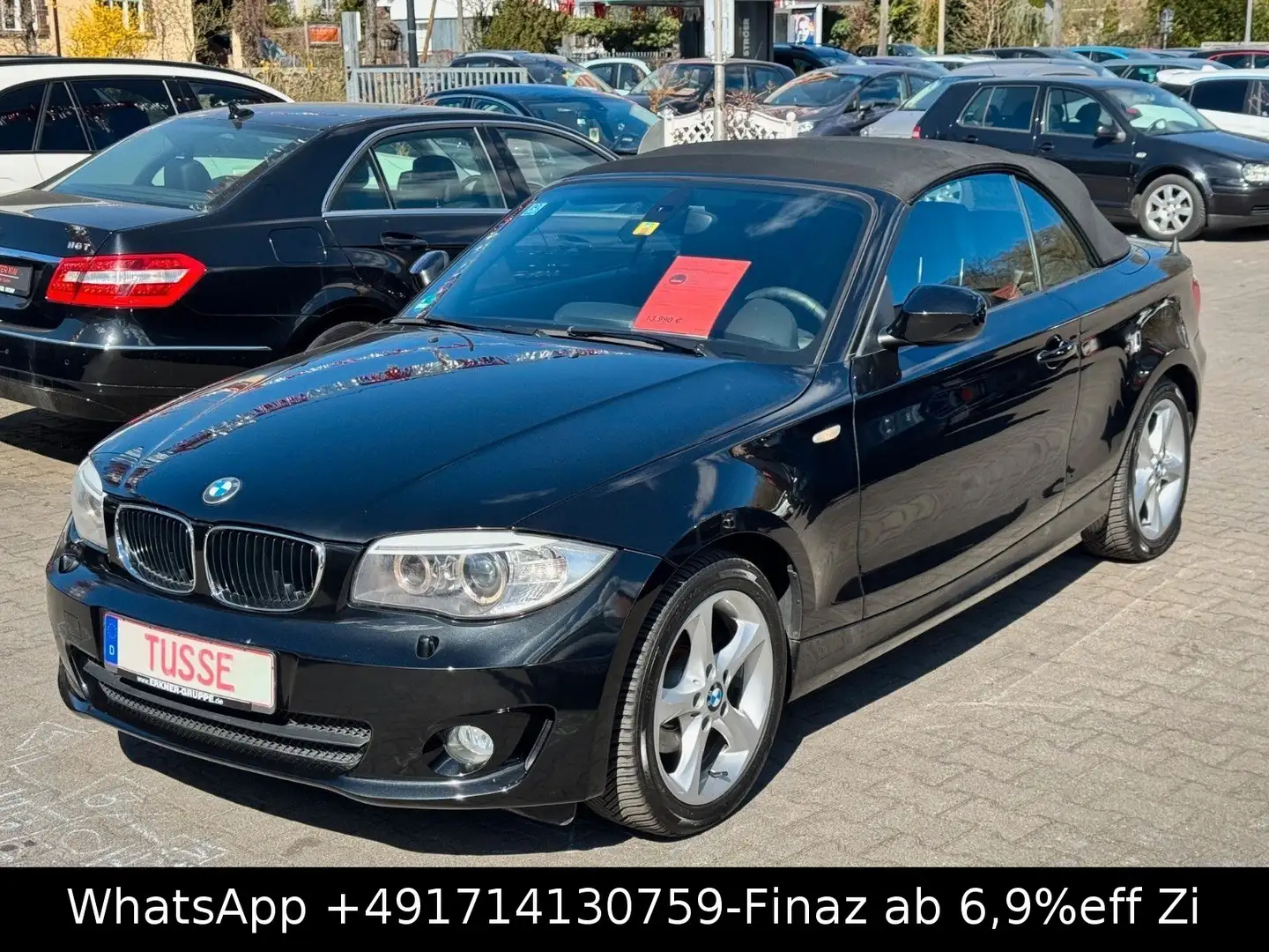 BMW 118 CABRIO SPORT-KLIMA-NAVI-LEDER-XENON-PDC-TEMP Schwarz - 1