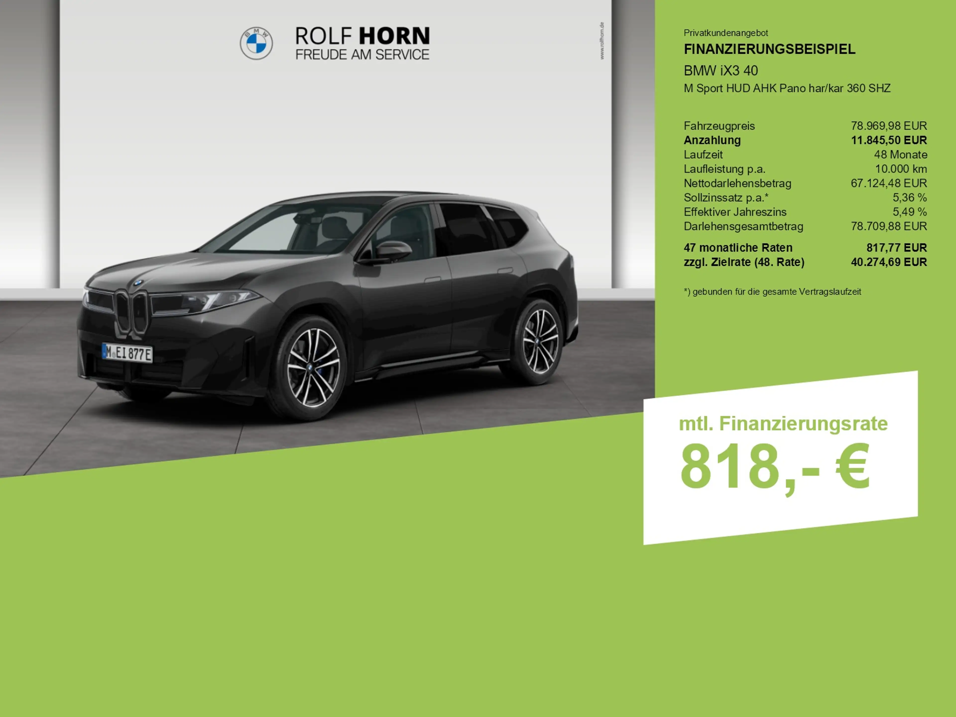 BMW iX3 40 M Sport HUD AHK Pano har/kar 360 SHZ — photo 3