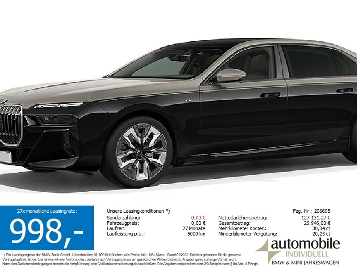 BMW i7 xDrive60 M Sport NP 202950.-€ Two-Tone voll!! - 1