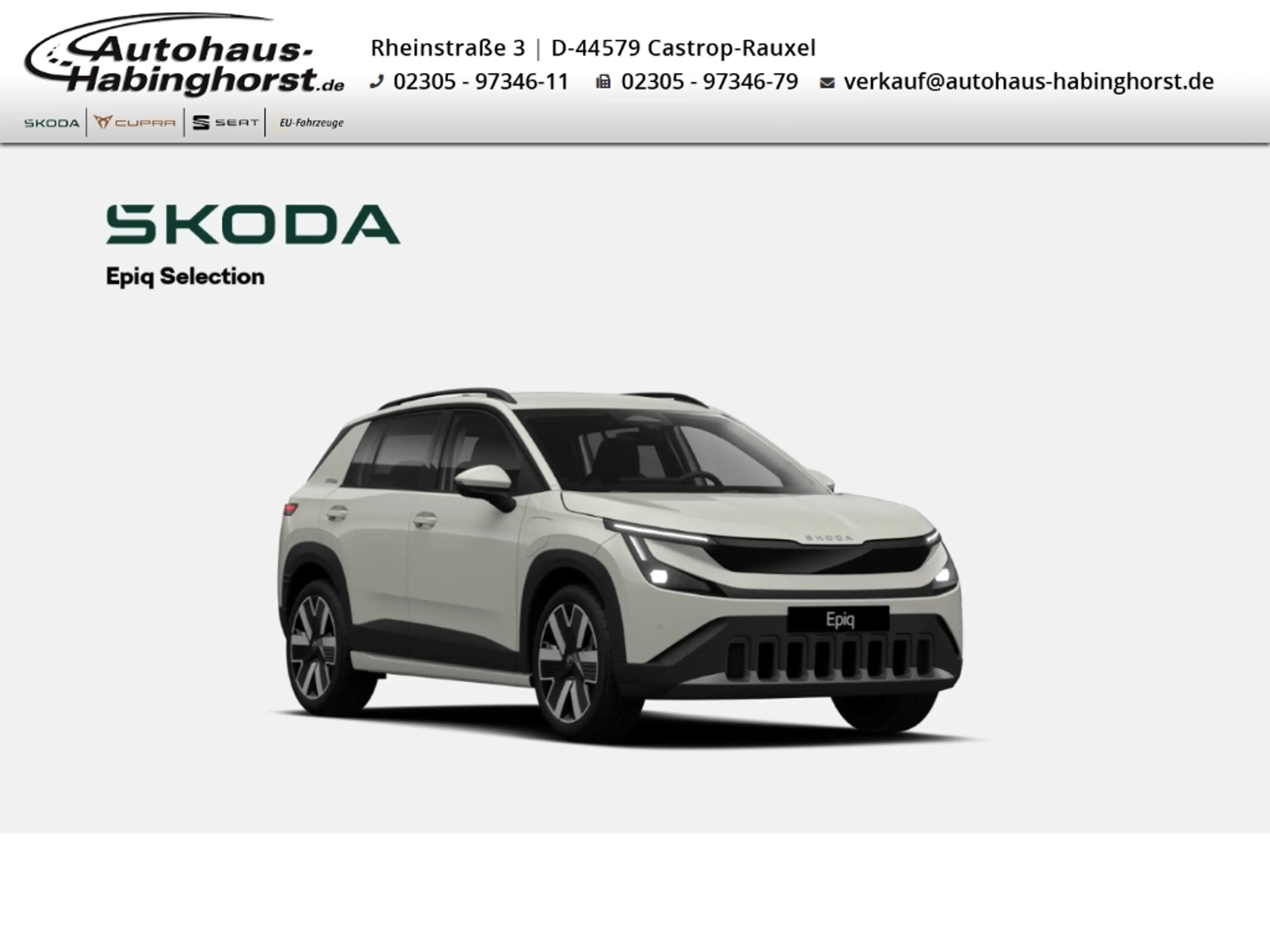 Skoda Epiq 55 - 56kWh Selection Navi Matrix ACC Shz PDC 19Alu
