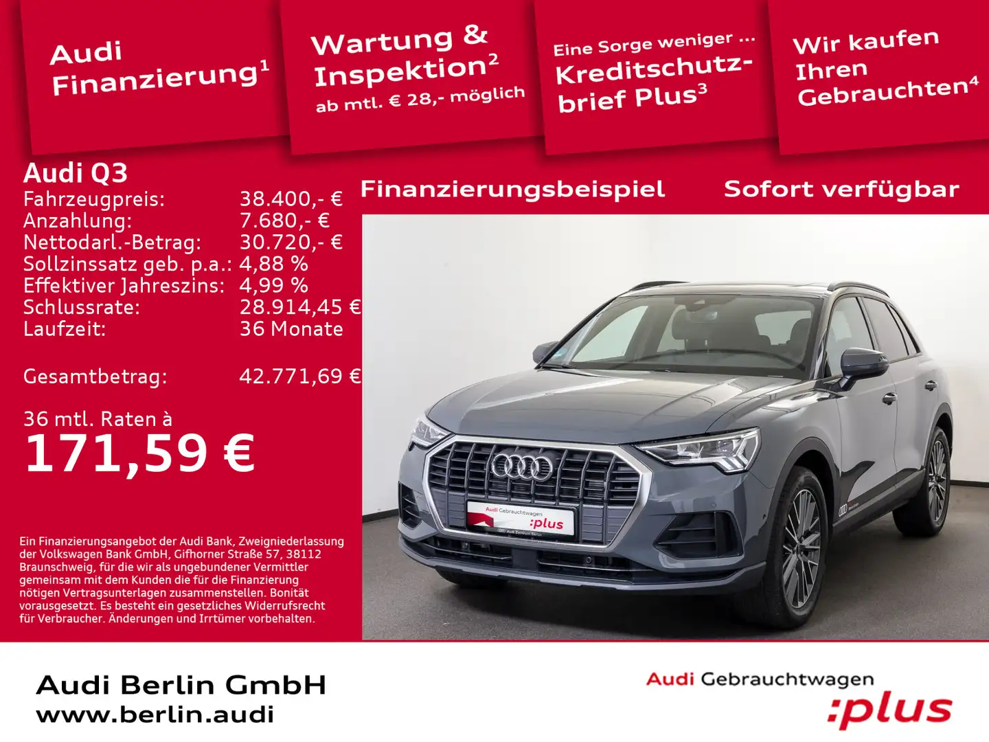 Audi Q3 35 TFSI S tronic Grau - 1
