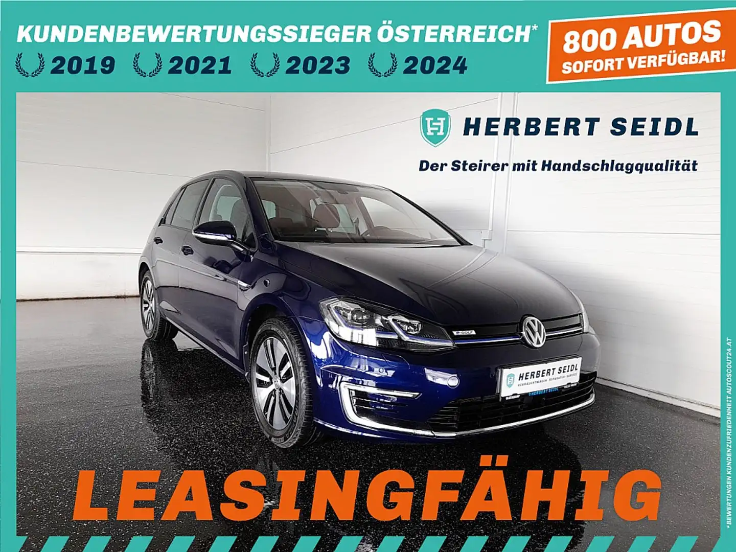 Volkswagen e-Golf 35,8kWh *WÄRMEPUMPE  / CCS-LADEDOSE / LED & FER... Blau - 1