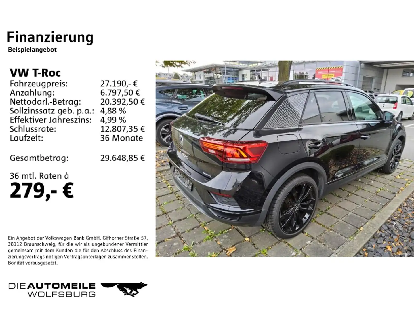 Volkswagen T-Roc 2.0 TSI 4Motion DSG Sport Standhzg/App-Con Schwarz - 2
