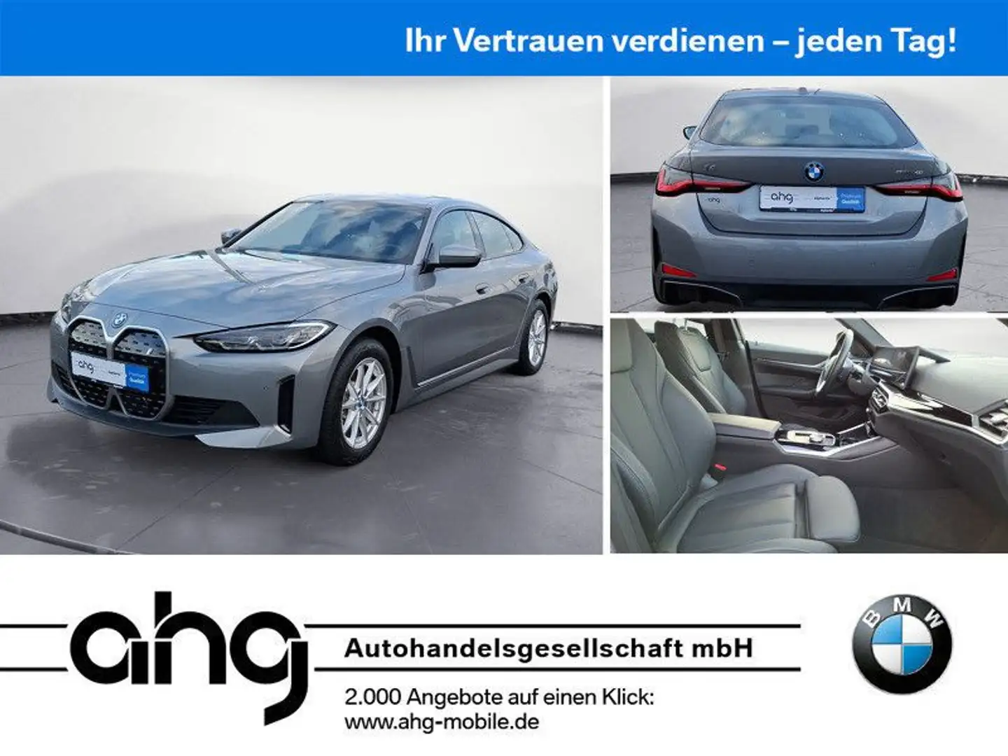 BMW i4 eDrive40 Gran Coupé Driving Assistant Pro Gla Grau - 1