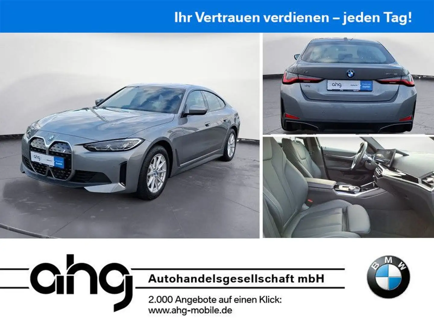 BMW i4 eDrive40 *Navi*el.Glasdach*Sportsitze*LED*HiF Gris - 1