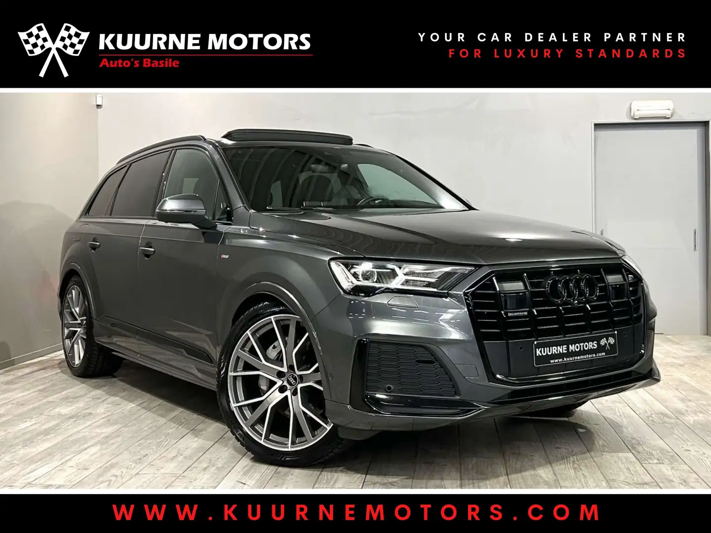 Audi Q7 50TDI 7pl S Line Alu22\/Pano/Cam/Acc *1j garantie* Gris - 1