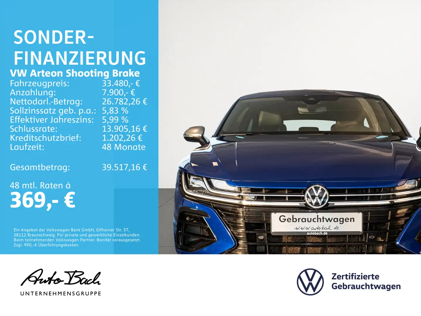 Volkswagen Arteon R 2.0TSI 4M DSG Navi LED A Blau - 2