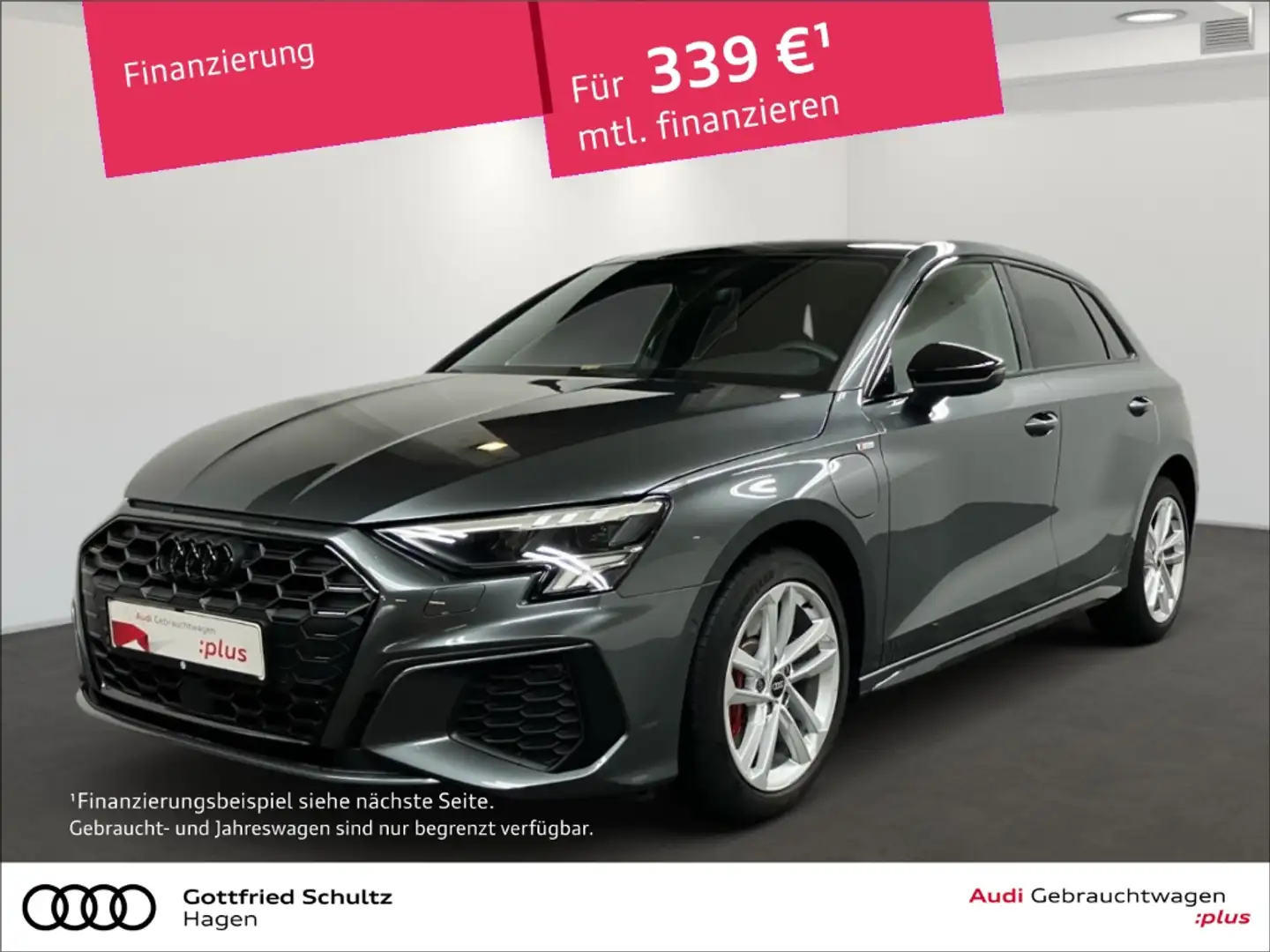 Audi A3 Sportback 45 TFSIe S-tronic LED NAV ACC KAMERA S l Grau - 1