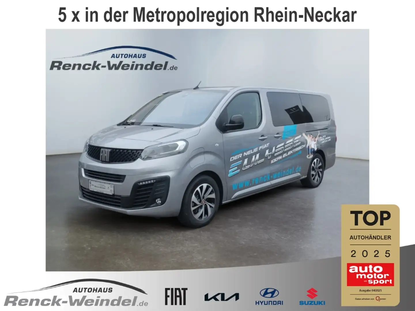 Fiat Ulysse Elektro L3 Navi Xenon El. Schiebetüren Mehrzonenkl Grau - 1