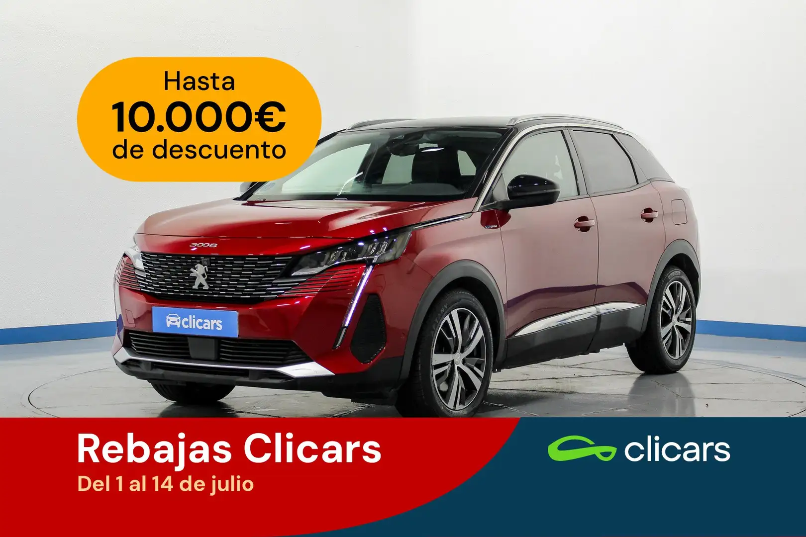 Peugeot 3008 HYB PHEV 225 Allure Pack e-EAT8 Rouge - 1