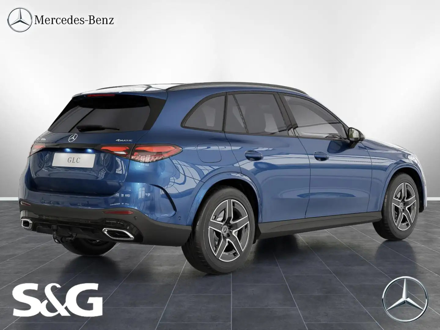 Mercedes-Benz GLC 300 e 4M AMG Night+MBUX+360°+Distro+Pano+AHK Bleu - 2
