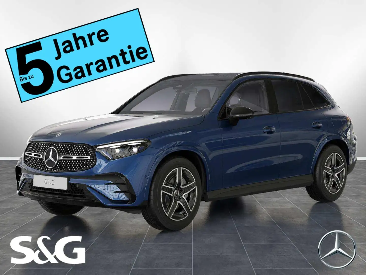 Mercedes-Benz GLC 300 e 4M AMG Night+MBUX+360°+Distro+Pano+AHK Bleu - 1