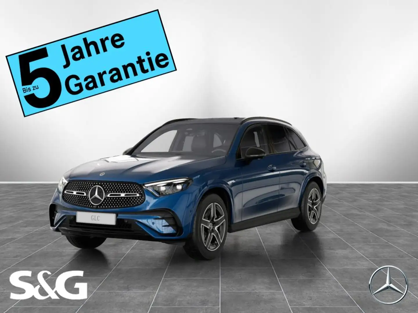 Mercedes-Benz GLC 300 e 4M AMG Night+MBUX+360°+Distro+Pano+AHK Bleu - 1