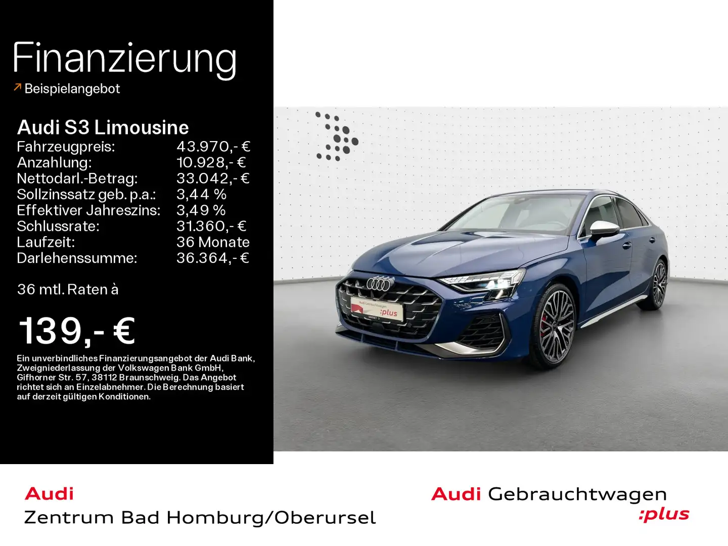 Audi S3 TFSI quattro*Navi*Matrix*Alu*PDC*Vi Blau - 1