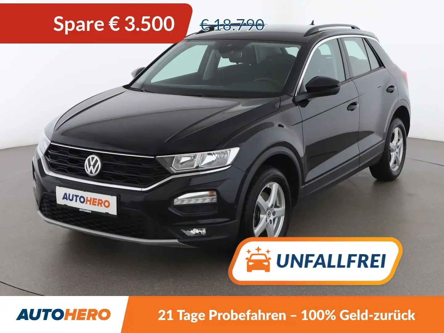 Volkswagen T-Roc 1.0 TSI Design *ACC*SHZ*BT*PDC* Schwarz - 1