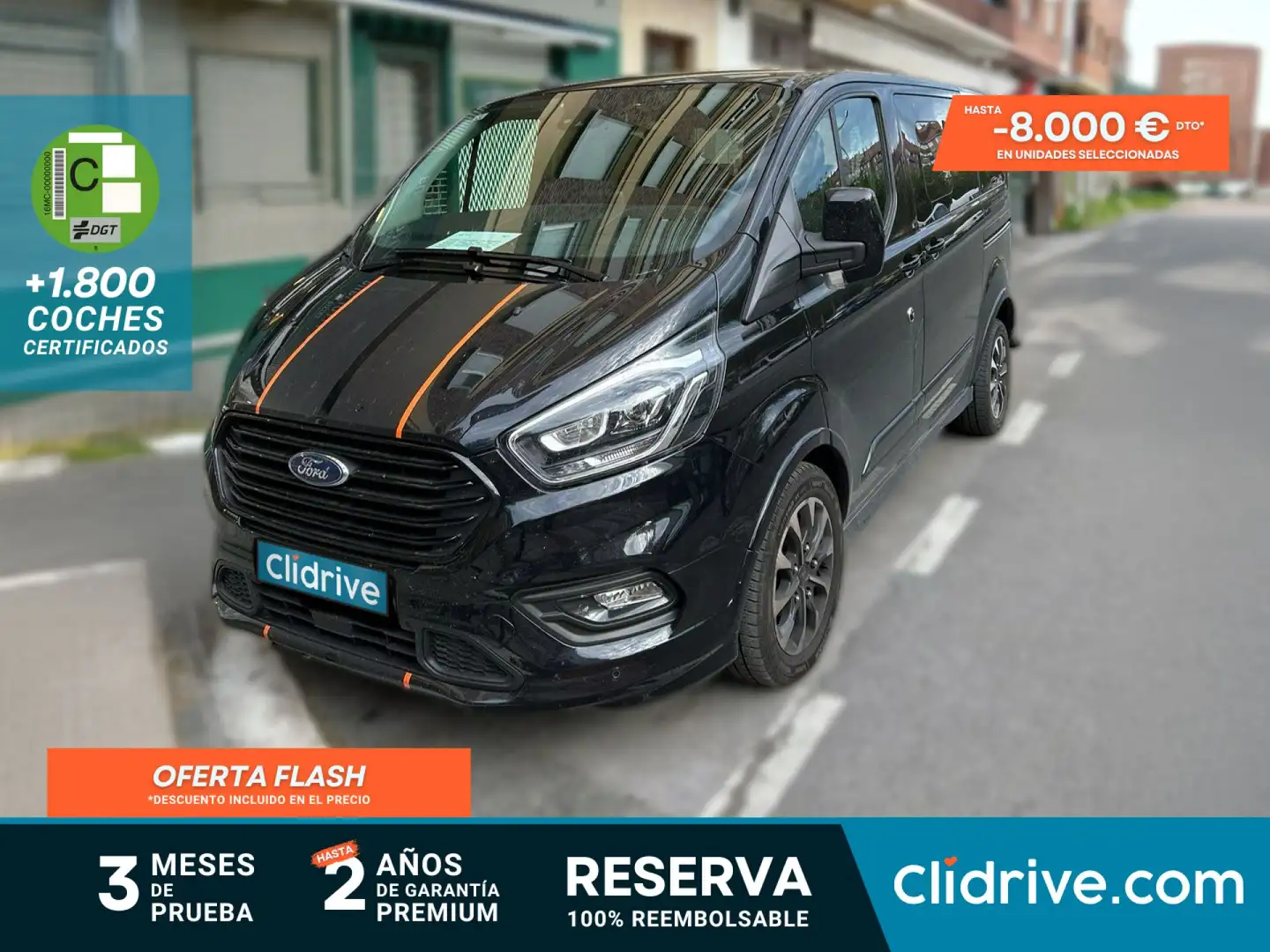 Ford Tourneo Custom 2.0 EcoBlue Sport Aut. 185 Negro - 1