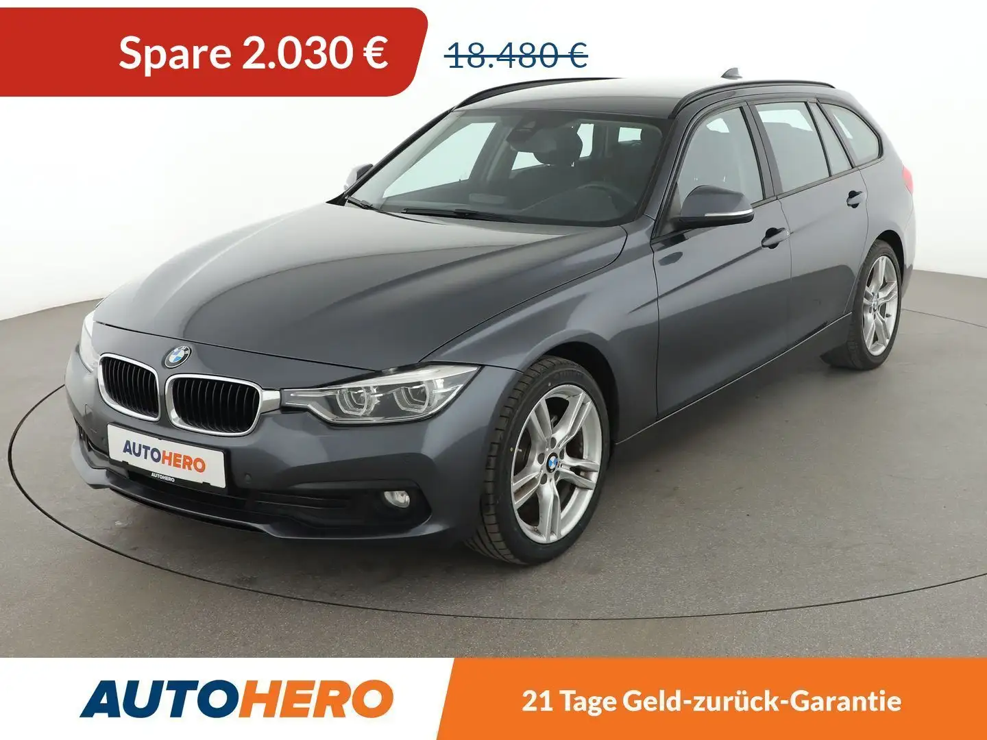 BMW 318 d Advantage Aut.*NAVI*PDC*SHZ*HUD*TEMPO*KLIMA*LED* Grau - 1