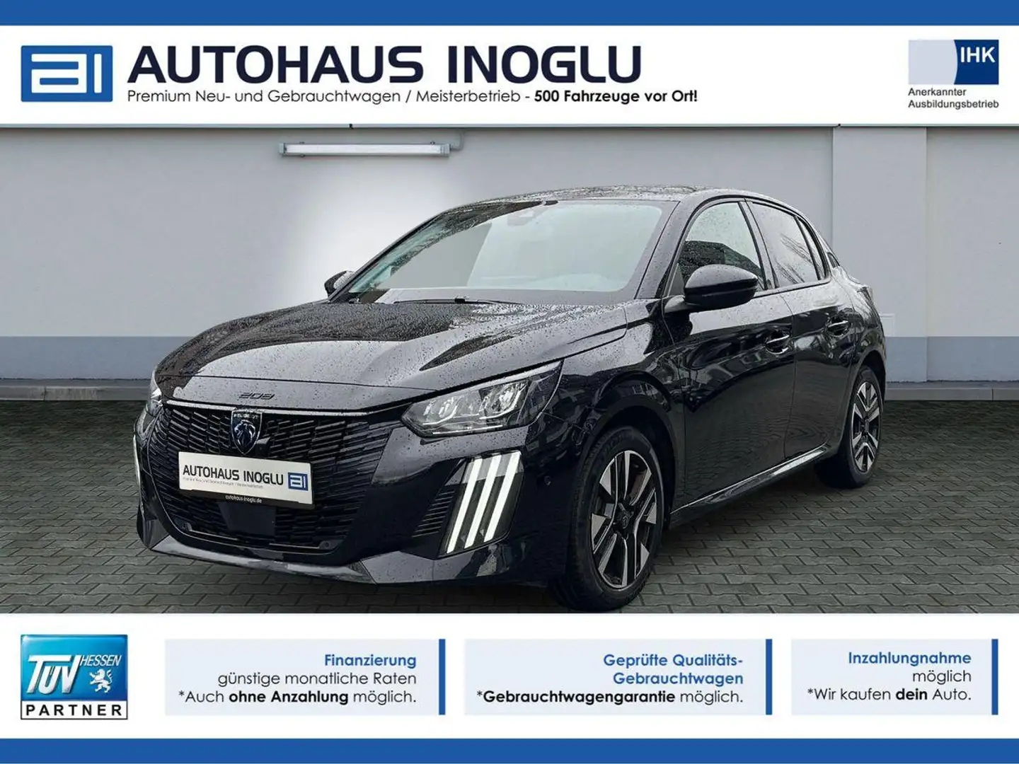 Peugeot 208 1.2 PureTech 100 Allure Navi+360° Kam+ACC+DAB+ Noir - 1